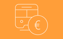 Symbol Bus mit Eurozeichen